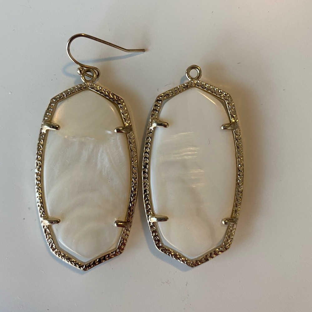 Kendra Scott White Danielle Earrings